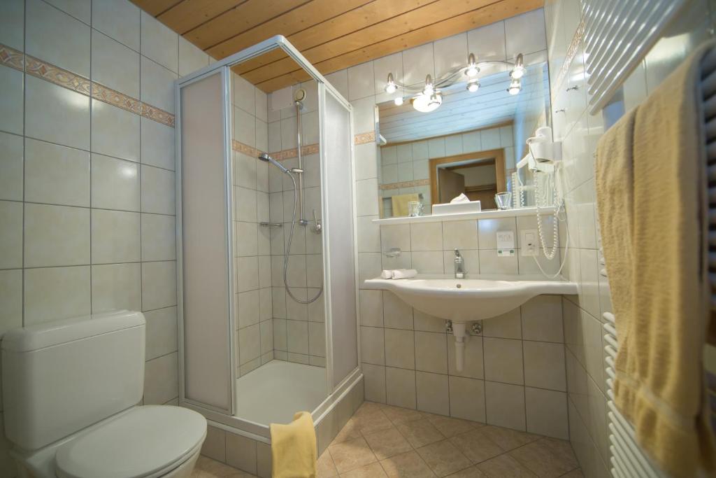 Baðherbergi á Hotel Cresta