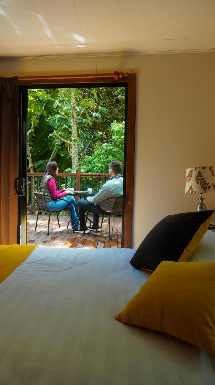 Posezení v ubytování Cabinas El Quetzal