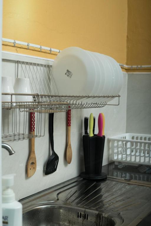 Kuchyň nebo kuchyňský kout v ubytování DKaYa Hostel