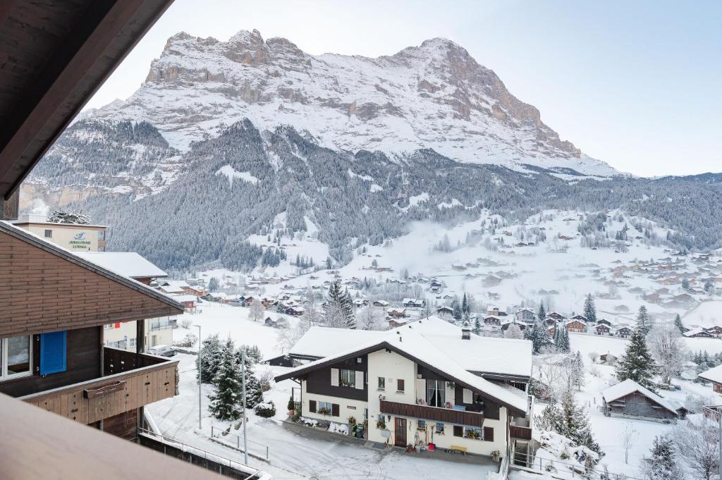 Vista generica sulle montagne o vista sulle montagne dall'interno dell'appartamento