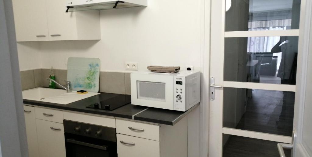 Kuchyň nebo kuchyňský kout v ubytování STUDIO-COSY