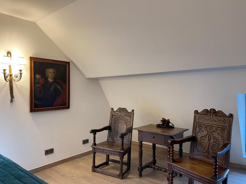 Posezení v ubytování Les Confidences de Messire Sanglier, stylished guest houses