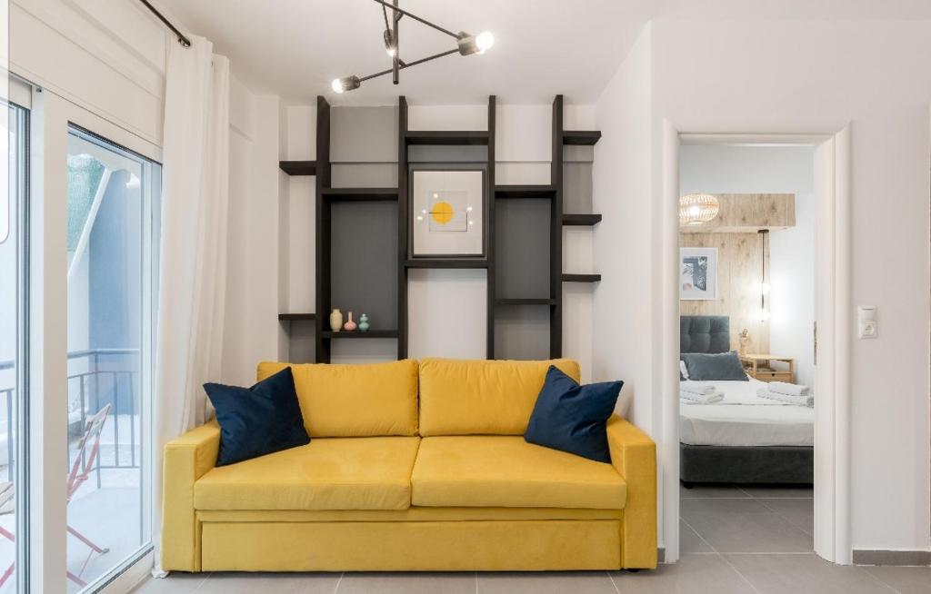 Posteľ alebo postele v izbe v ubytovaní Iosifina Cosy Apartment