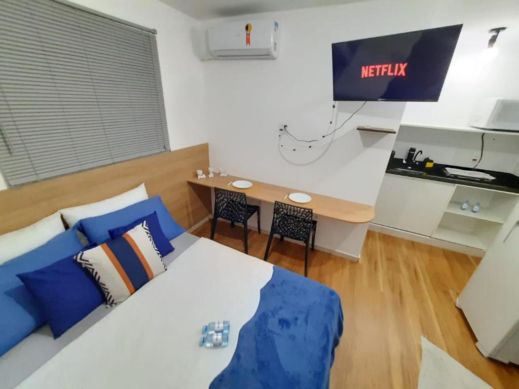 Cama o camas de una habitación en Studio próximo Avenida Paulista - Bela 03