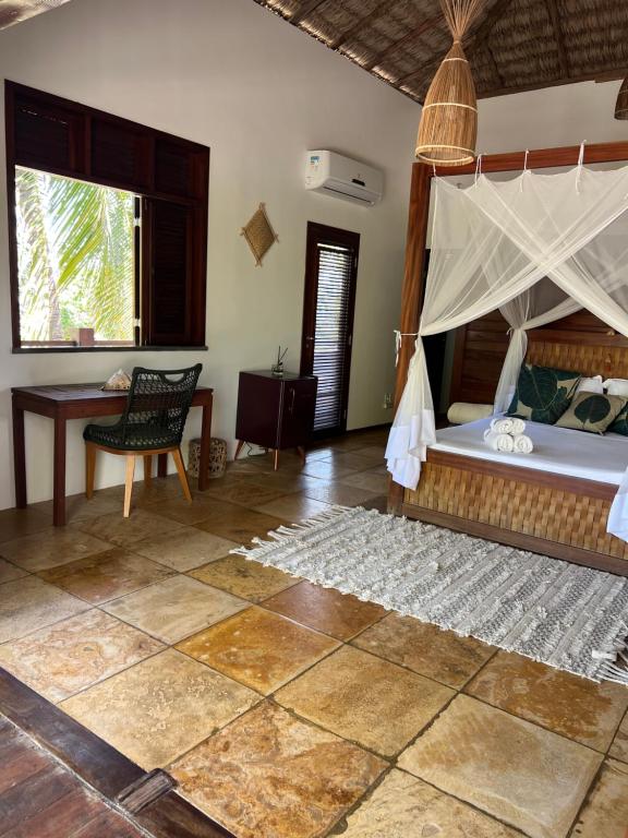 Casa Camurupim - Double Room With Balcony And Sea View