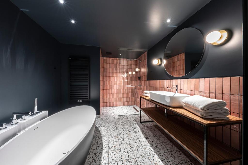 Koupelna v ubytování Hôtel Baud - Teritoria
