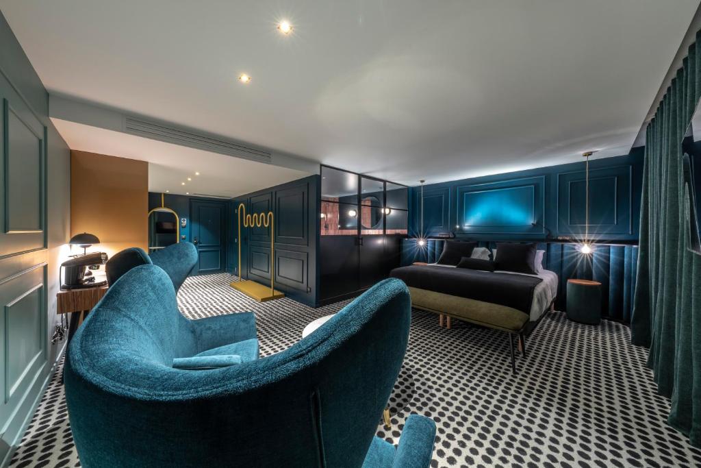 Posezení v ubytování Hôtel Baud - Teritoria