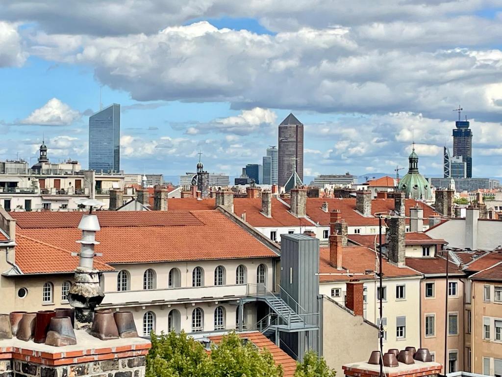 Widok na miasto Lyon z tego apartamentu
