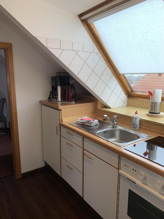 Kuchyň nebo kuchyňský kout v ubytování Pension Haus Beckmann