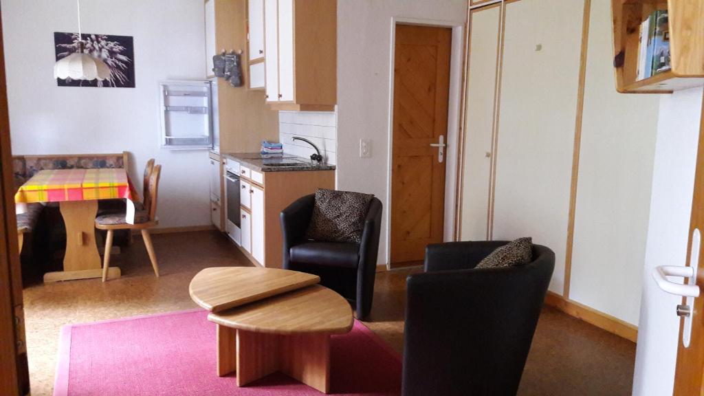 Kuchyň nebo kuchyňský kout v ubytování Chalet Steffen