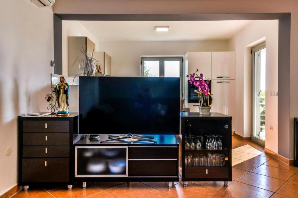 Telewizja i/lub zestaw kina domowego w obiekcie Apartments Lia-Jolie