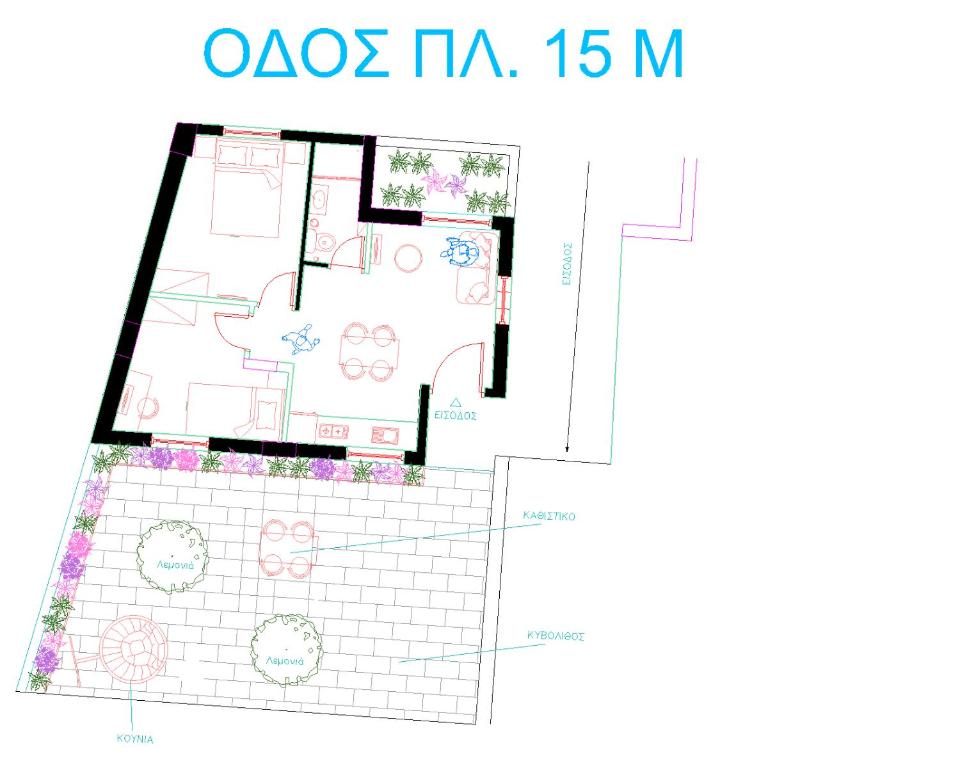 Plán poschodí v ubytovaní Lemon Garden Stylish private apartment