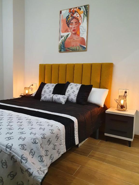 Postel nebo postele na pokoji v ubytování La Sal LUX Studio 1