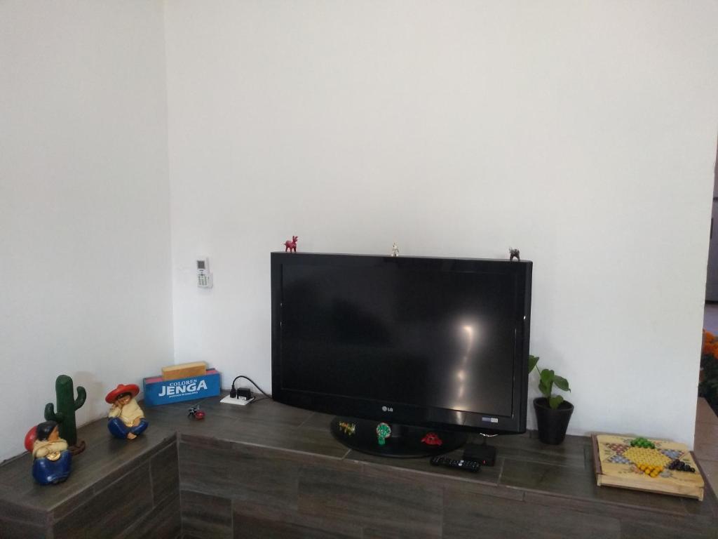 TV a/nebo společenská místnost v ubytování Casa Alebrijes