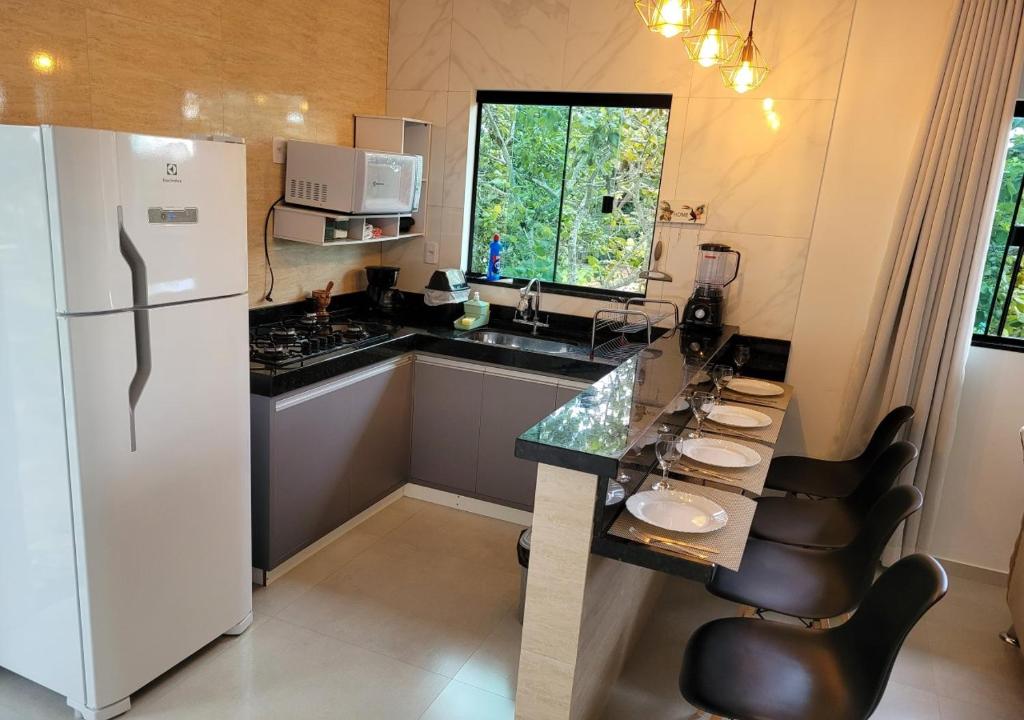 Kuchyň nebo kuchyňský kout v ubytování Flat Dona Branca