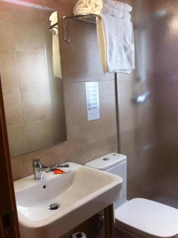 Koupelna v ubytování Hotel Mediterrani Express