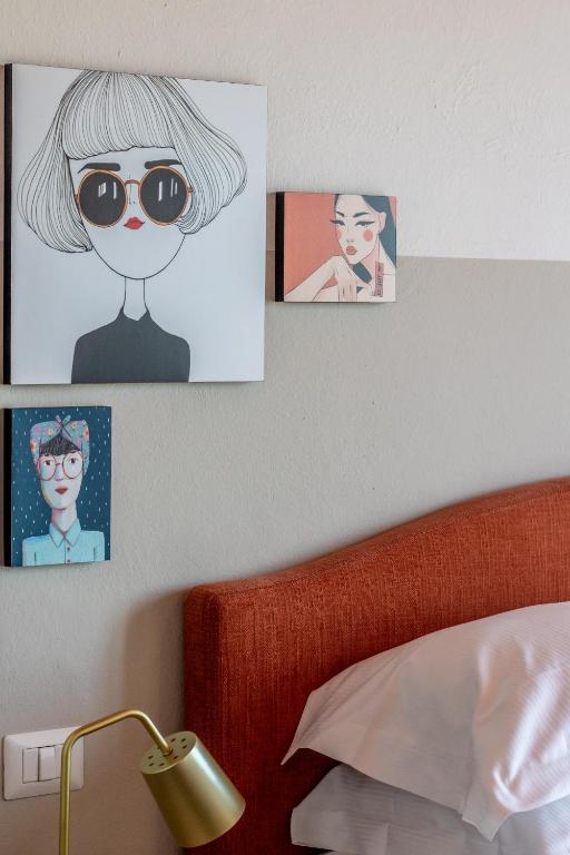 Postel nebo postele na pokoji v ubytování Lu. b&b