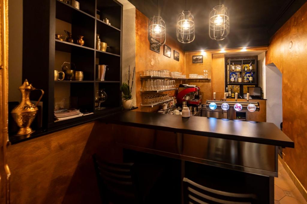 Kuchyň nebo kuchyňský kout v ubytování Hotel Bílá Paní