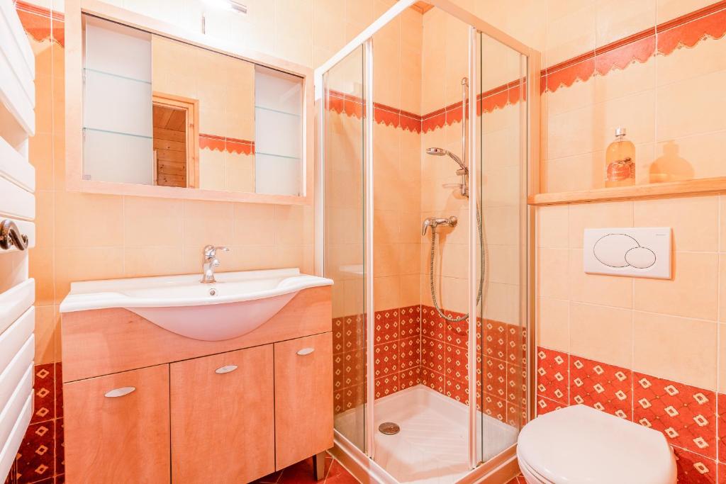 Koupelna v ubytování Gîte des Cascades