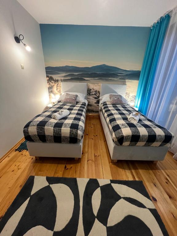 Posteľ alebo postele v izbe v ubytovaní Przy Stoku i Potoku
