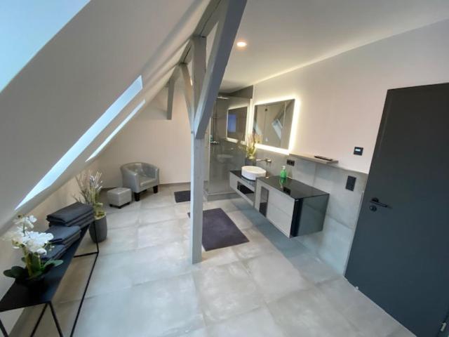 Kuchyň nebo kuchyňský kout v ubytování Ferienhaus Deluxe
