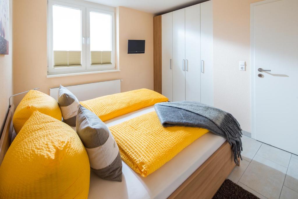 Postel nebo postele na pokoji v ubytování Michels Haus Kleine Auszeit