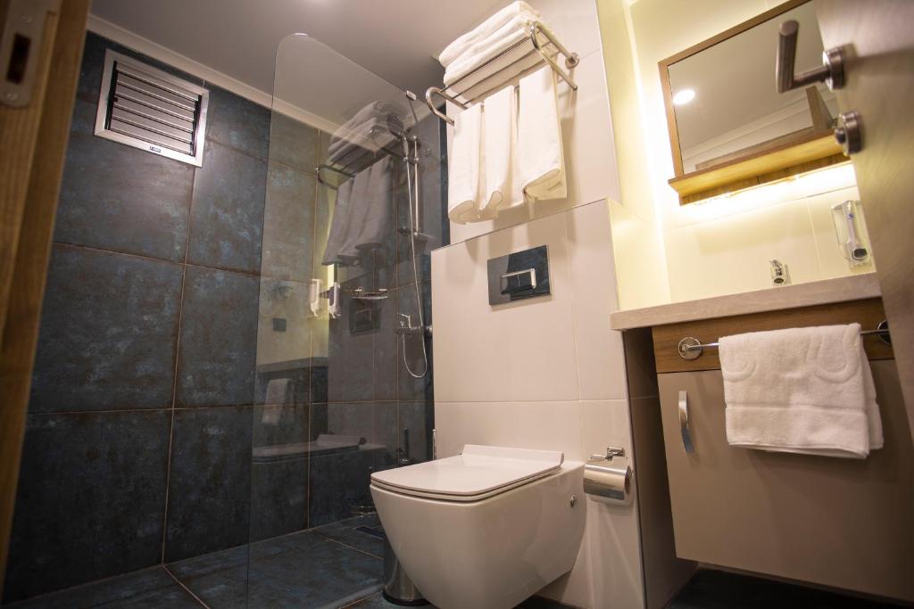 Koupelna v ubytování Hotel Kale 17