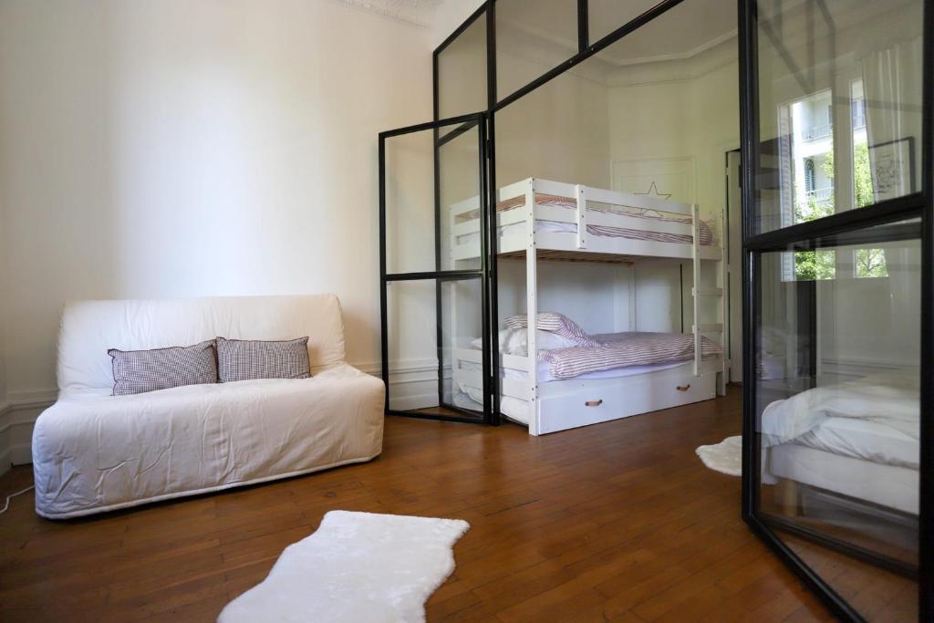 Posteľ alebo postele v izbe v ubytovaní La Terrasse Vaugelas - 2 bedroom apartment with terrace