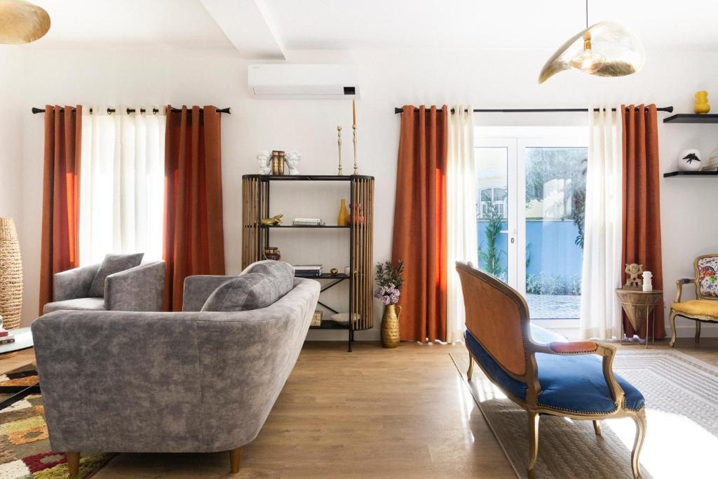 Posezení v ubytování Lugar do Ourives Boutique Hotel