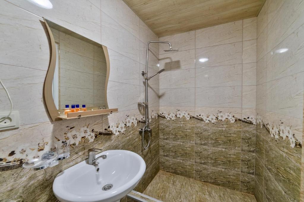 Koupelna v ubytování Zedazeni Hotel