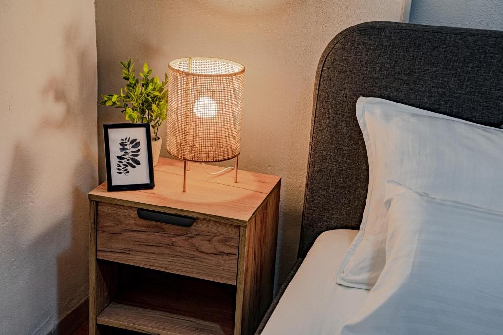 Postel nebo postele na pokoji v ubytování Vrbovica apartment