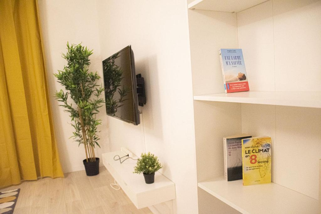 Televízia a/alebo spoločenská miestnosť v ubytovaní Superbe appartement entre Paris et Disneyland