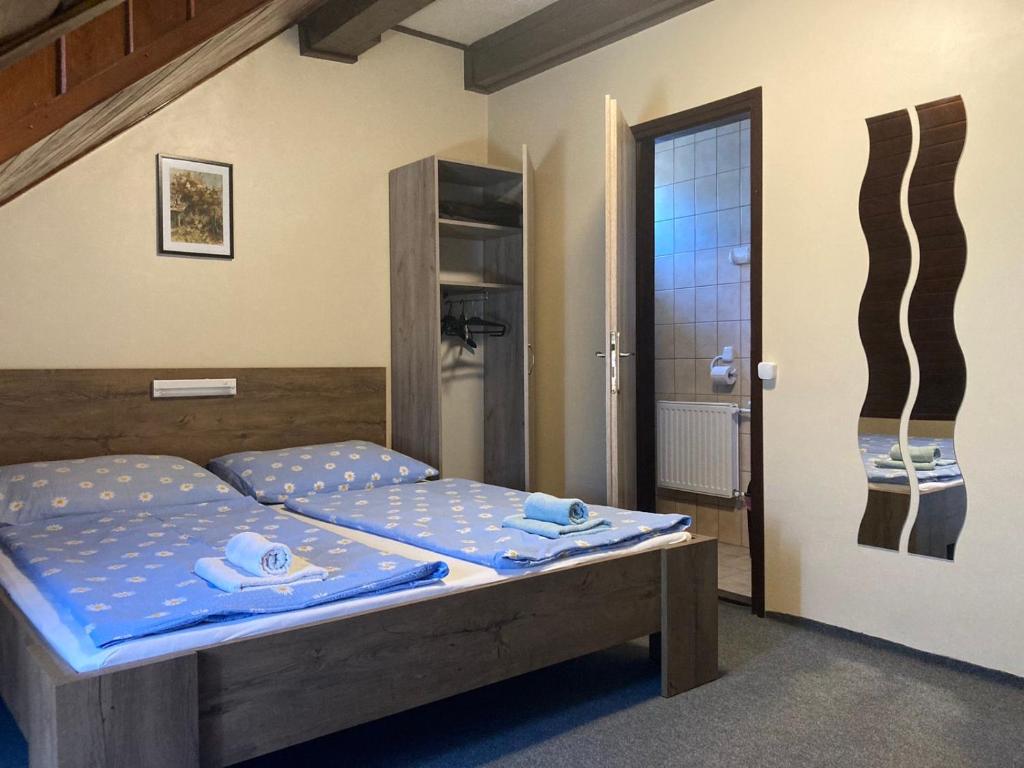 Postel nebo postele na pokoji v ubytování FARKAS VENDÉGHÁZ