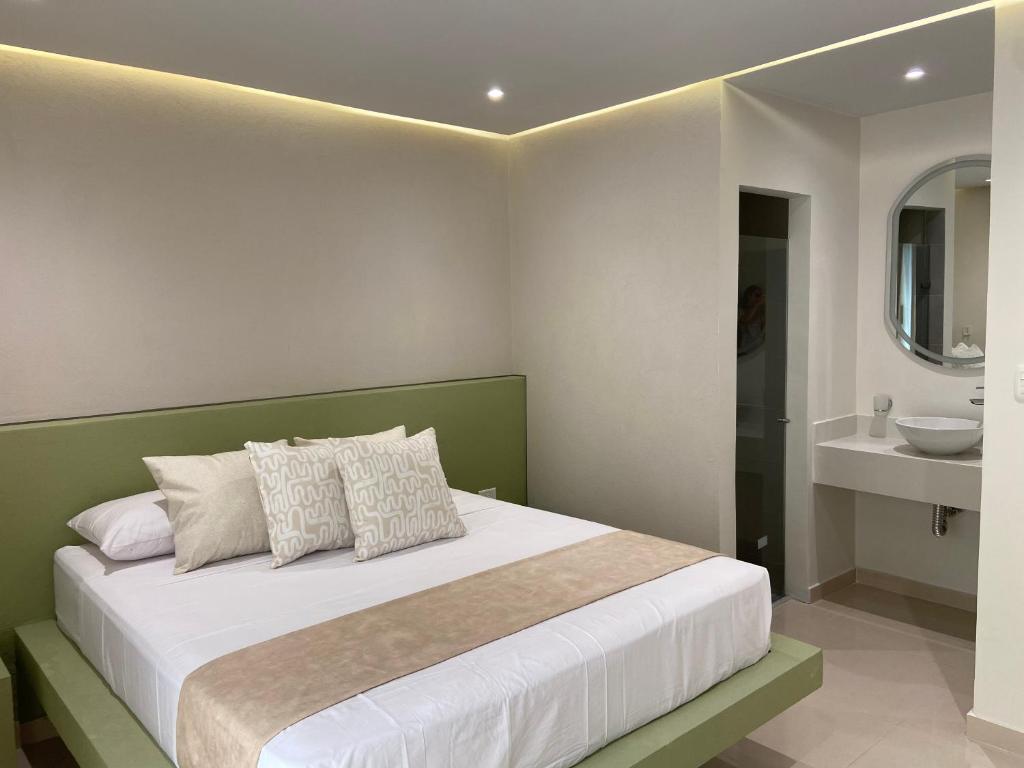 Uma cama ou camas num quarto em Techos Azules
