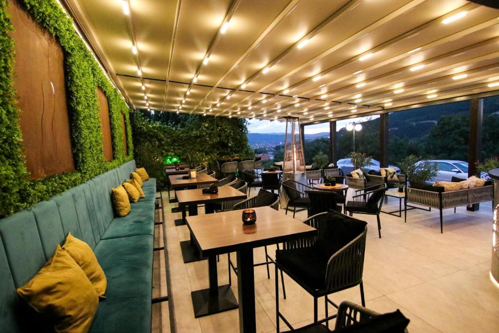 Χώρος καθιστικού στο Hotel Happy
