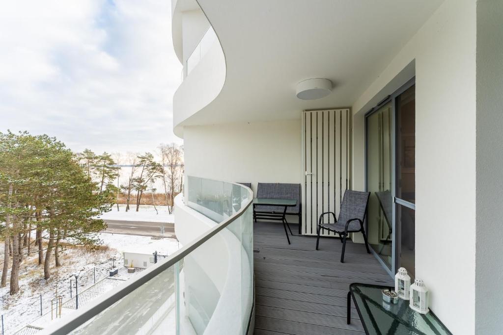 Balkon lub taras w obiekcie Sunrise Apartament
