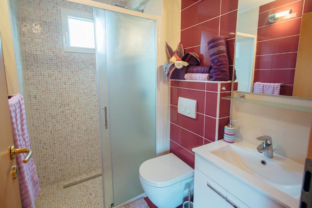 Koupelna v ubytování Apartment Bella Sanja