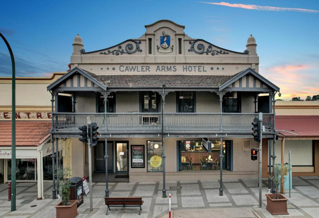 a building on the corner of a street at Gawler Arms Hotel in Gawler