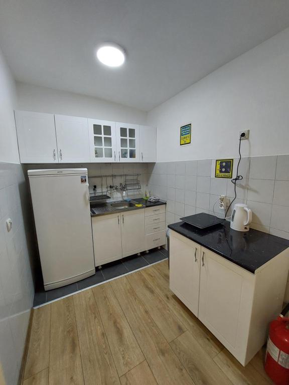 Kuchyň nebo kuchyňský kout v ubytování Hostel Inn Downtown