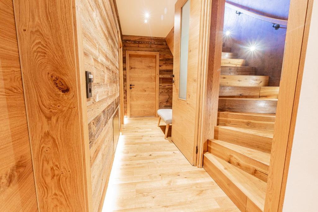 A bed or beds in a room at Chalet Dinkel in Niedernsill