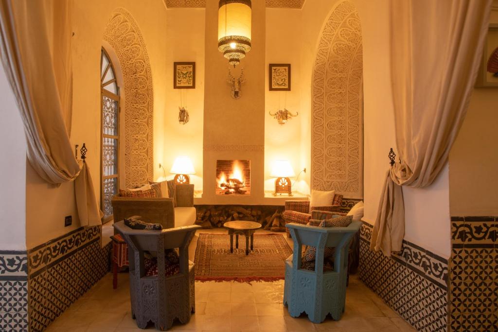 Area soggiorno di Riad Dar Saad - Hammam & Spa