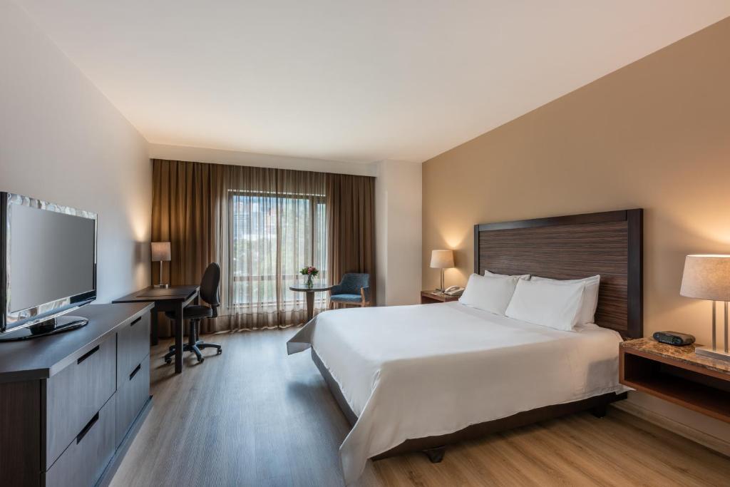 Postel nebo postele na pokoji v ubytování Hotel Morrison Zona Rosa