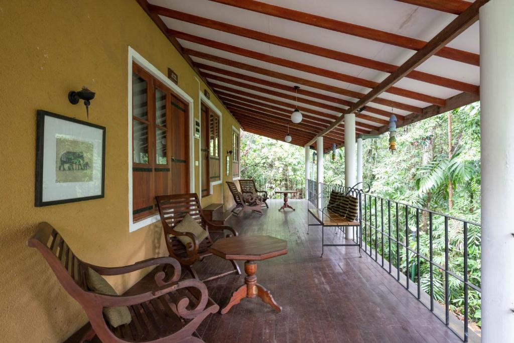 Balkón nebo terasa v ubytování Kuru Ganga Villa