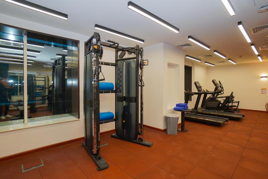 Fitness centrum a/nebo fitness zařízení v ubytování The Grand Lux Hotel