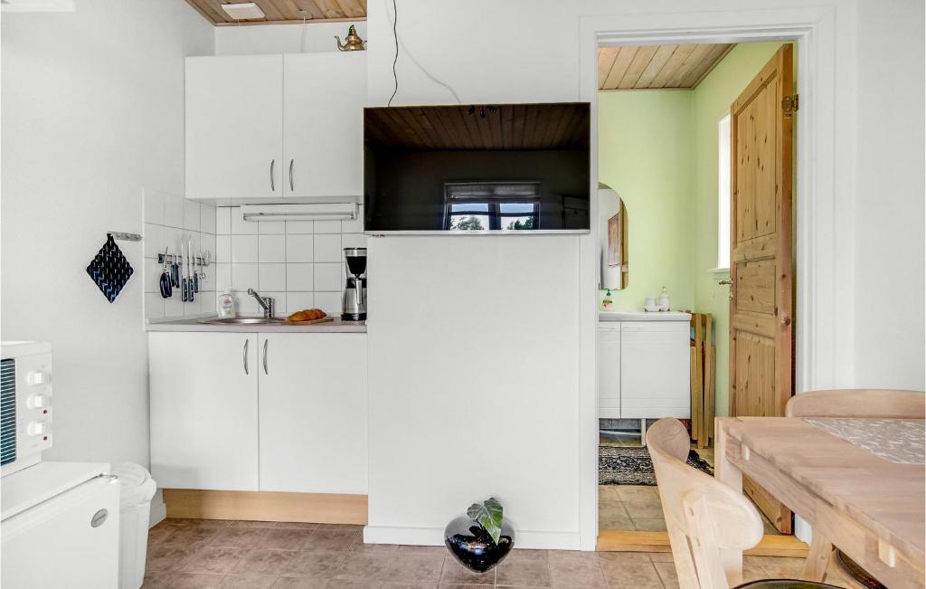 Kuchyň nebo kuchyňský kout v ubytování 1 Bedroom Amazing Apartment In Hjørring