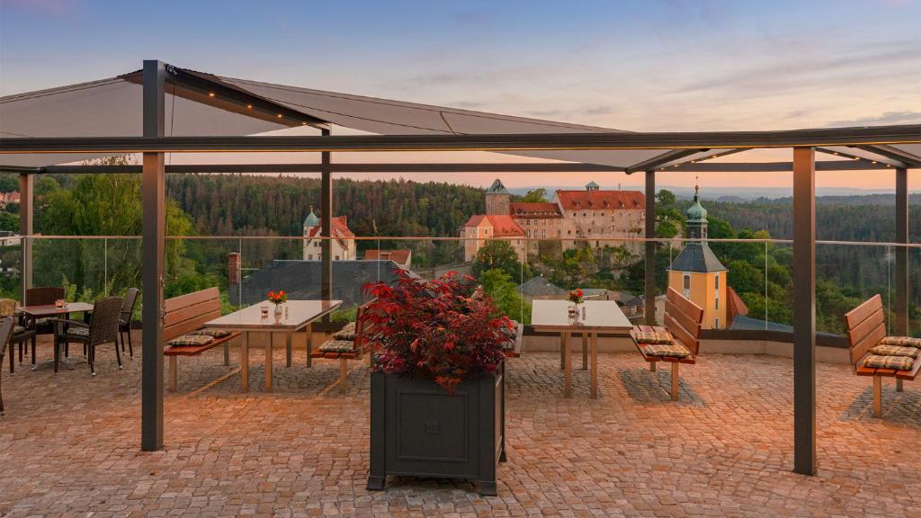 Balkón nebo terasa v ubytování Hotel Zur Aussicht