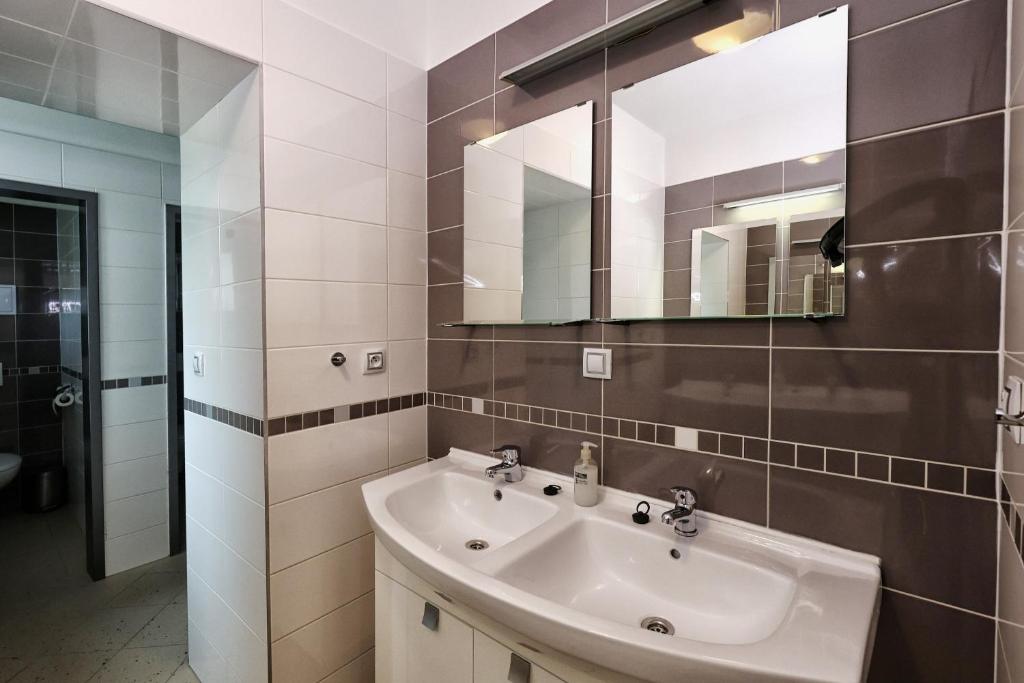 Koupelna v ubytování Apartmány U Aloise