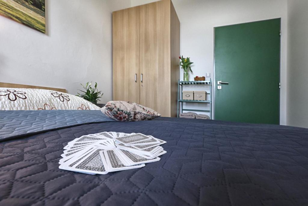 Postel nebo postele na pokoji v ubytování Apartmány U Aloise