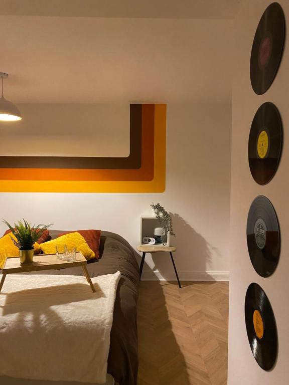 Agréable chambre d'hôte 70s au cœur de l'Alsace - 带私人浴室的双人间