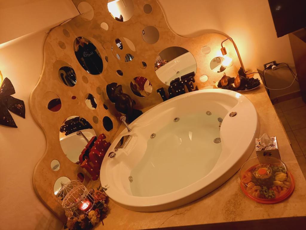 Koupelna v ubytování B&b De Mauro